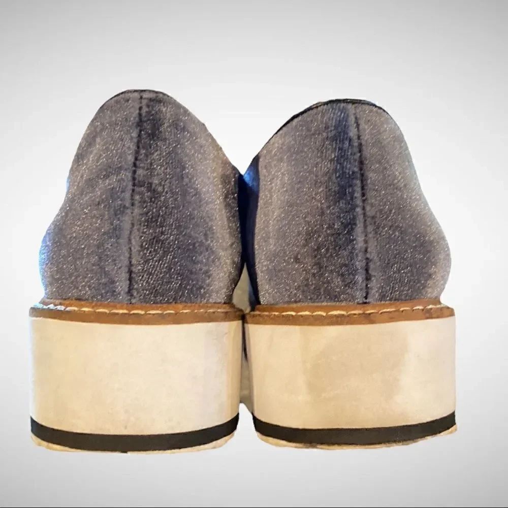 Shellys London Velvet Platform Oxford 6 - Picture 4 of 4